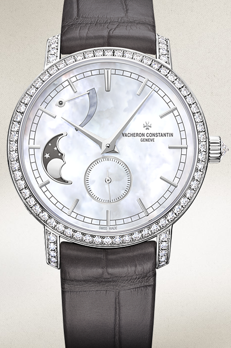 White Dials Vacheron Constantin Traditionnelle Moon Phase And Power Reserve Replica Watches