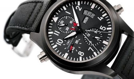 Black Straps IWC Pilot’s Automatic Chronograph TopGun Fake Watches In The Bourne Legacy