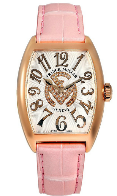 Beautiful Rose Gold Cases Franck Muller Cintrée Curvex Ladies Automatic Copy Watches Sale
