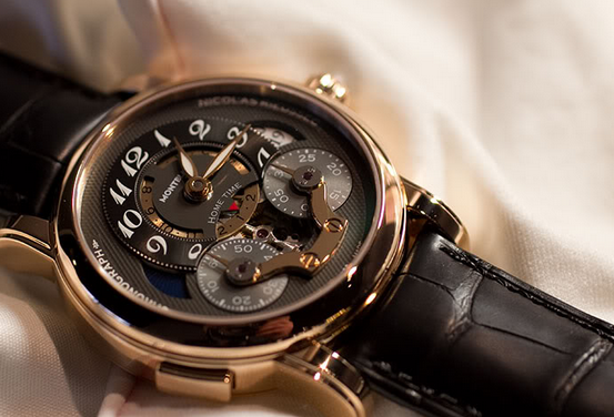 Creative Red Gold Cases Montblanc Nicolas Rieussec Chronograph Automatic Copy Watches Sale Shown By Nicolas Cage