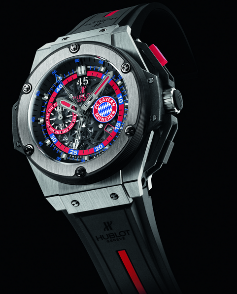 Glorious Titanium Cases Hublot King Power FC Bayern Munich Limiter Edition Fake Watches